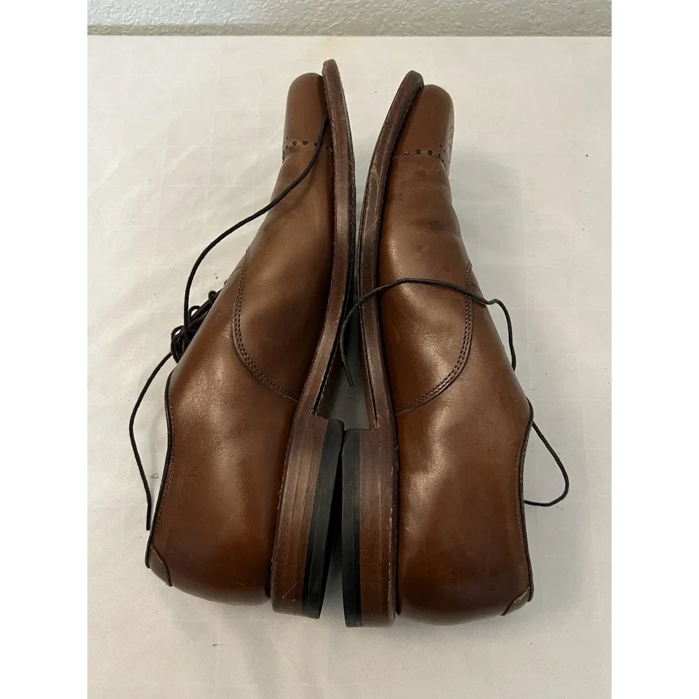 Allen Edmonds Dryden Mens 9 D‎ Oxford Dress Shoes Brown Leather Brogue 1842